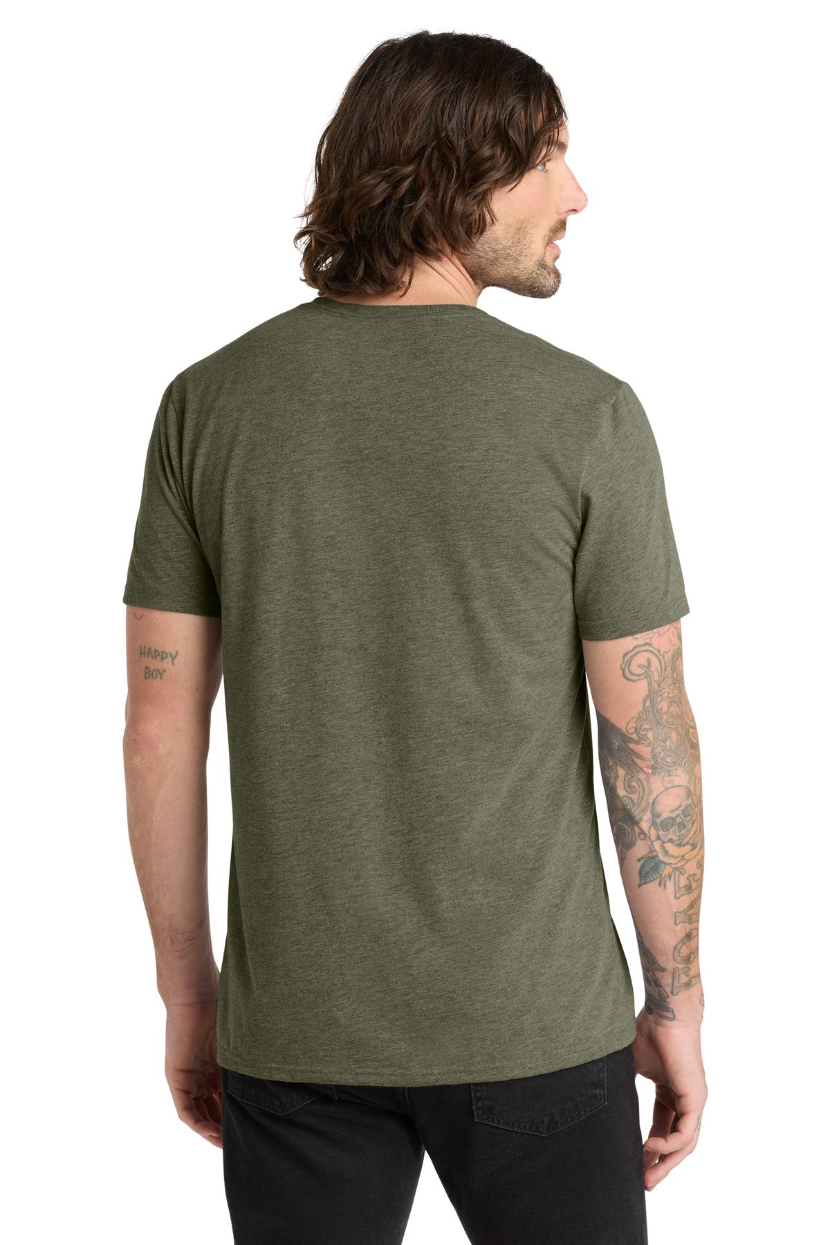 Olive You Grn Allmade Unisex Tri-Blend V-Neck Tee AL2014 plain