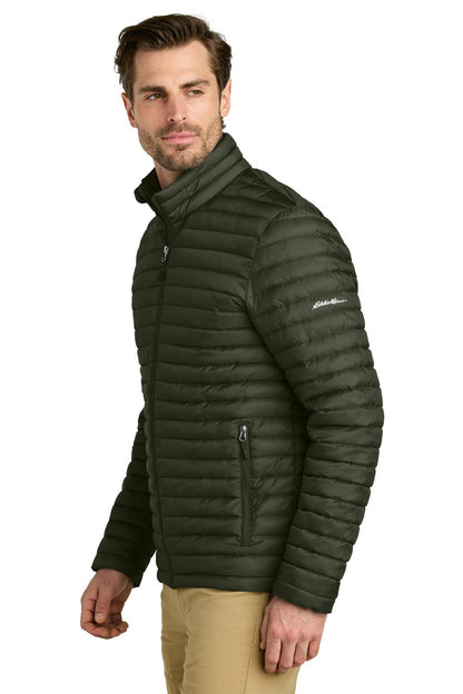 OliveGreen Eddie Bauer Packable Quilted Full-Zip EB514 plain