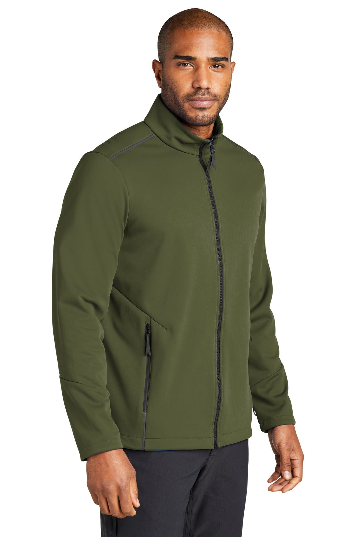 OliveGreen Port Authority Collective Tech Soft Shell Jacket J921 plain