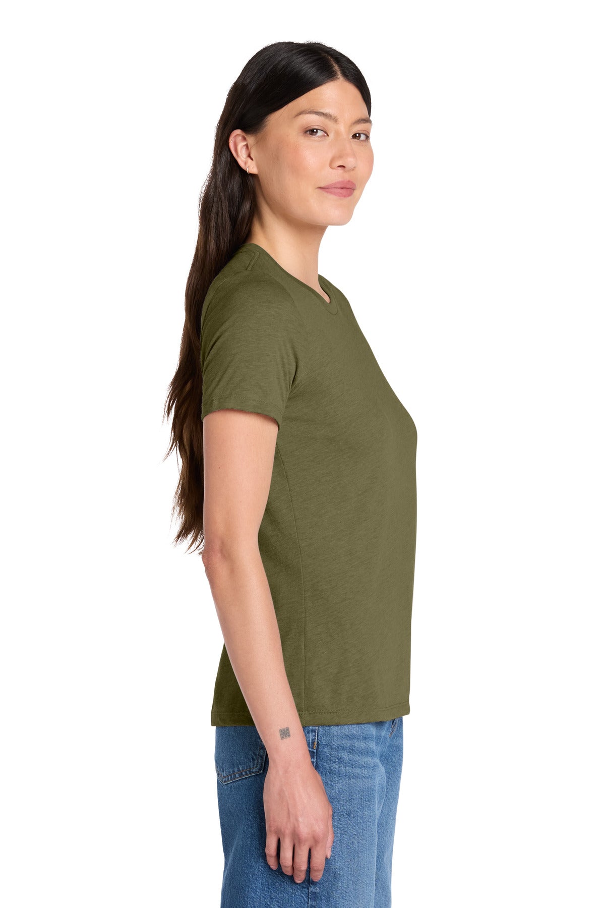 OliveTB BELLA+CANVAS Women's Relaxed Triblend Tee BC6413 plain