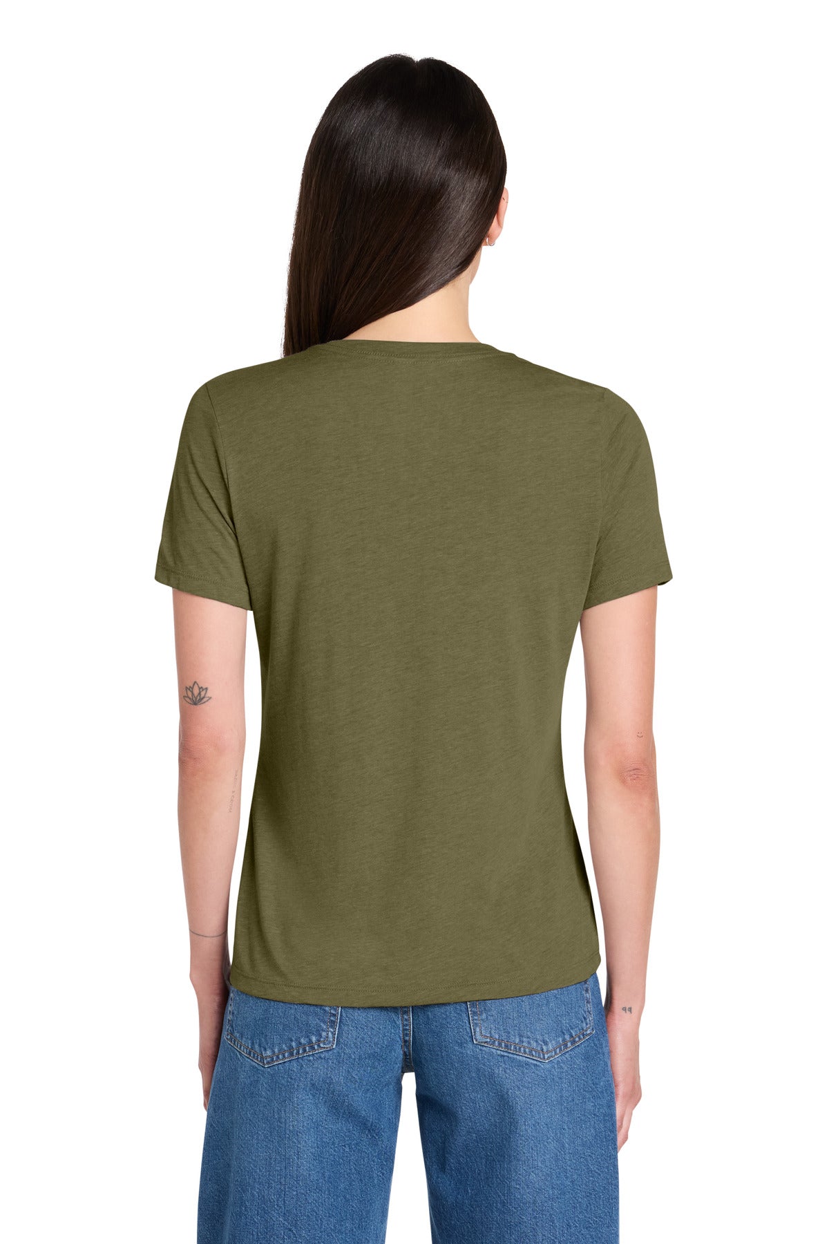 OliveTB BELLA+CANVAS Women's Relaxed Triblend Tee BC6413 plain