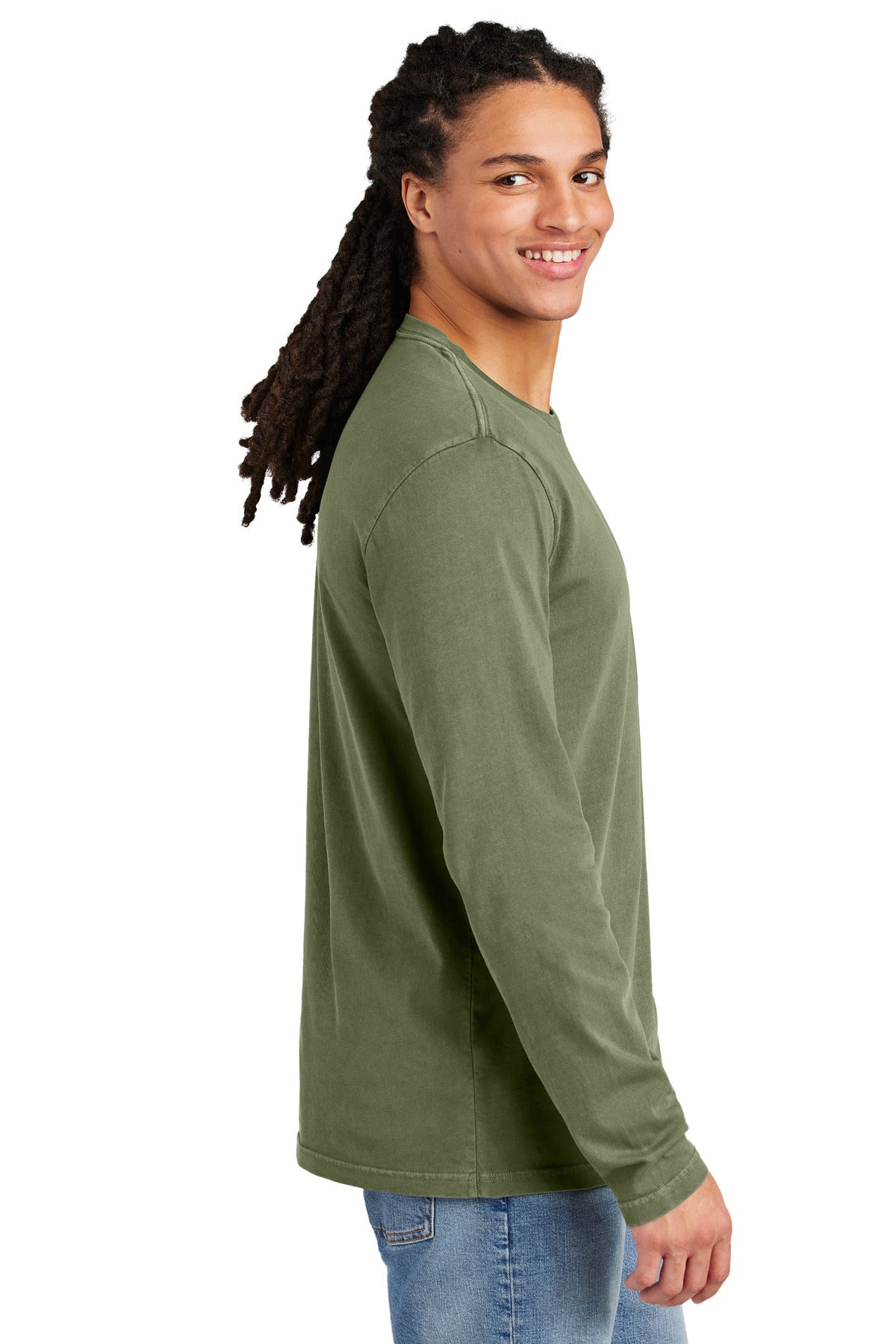 OlvDrabGn District Wash Long Sleeve Tee DT2103 plain