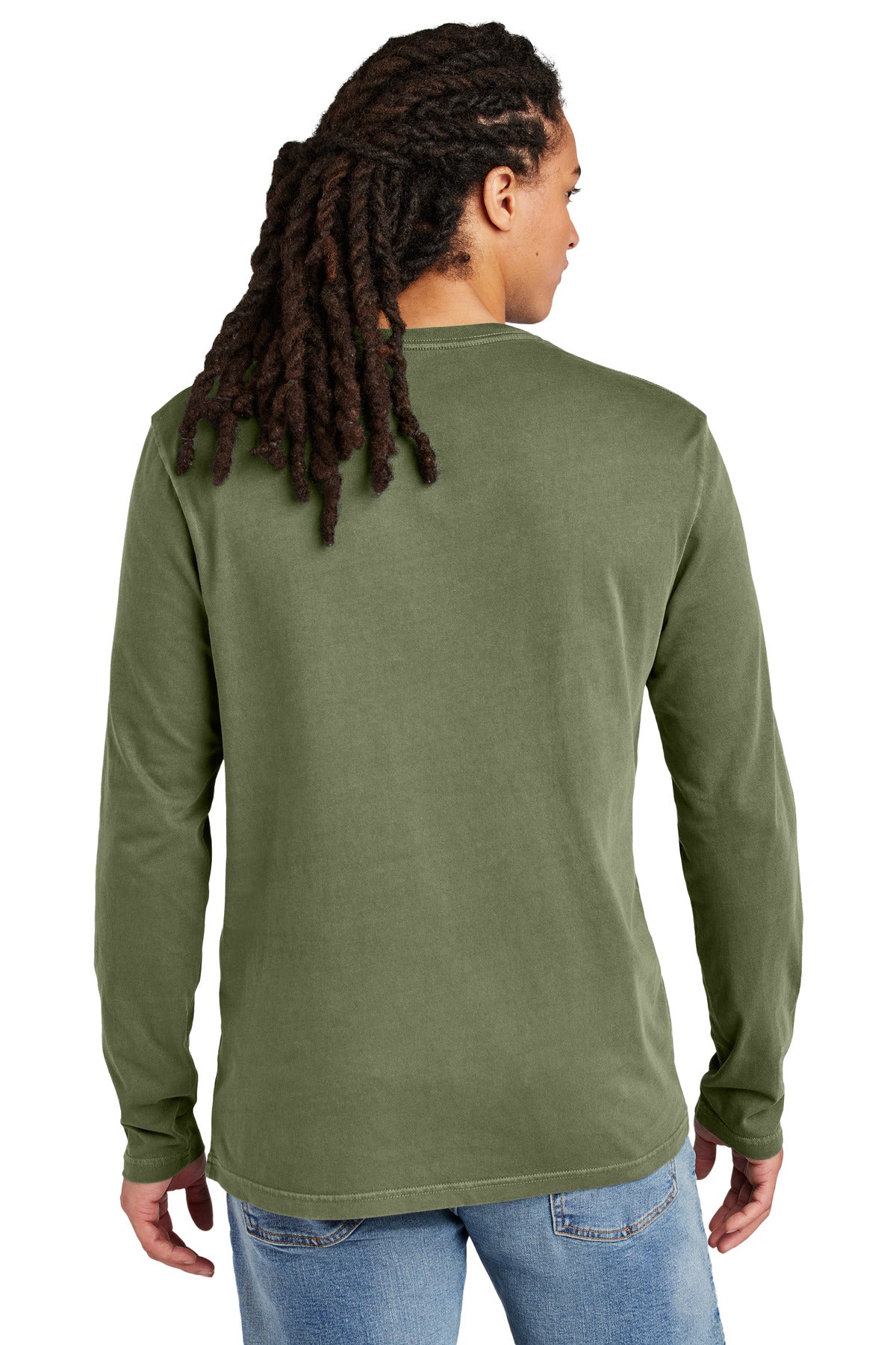 OlvDrabGn District Wash Long Sleeve Tee DT2103 plain