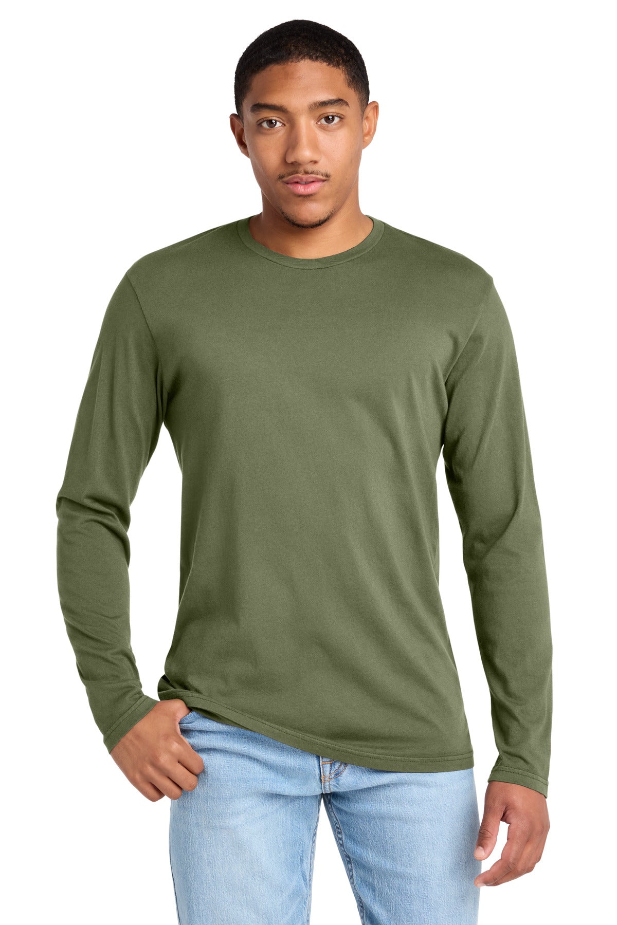 OlvDrabGn District Wash Long Sleeve Tee DT2103