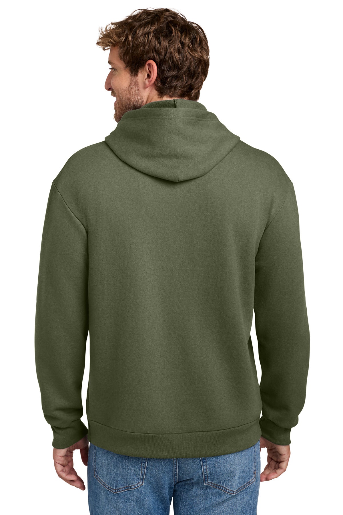 OlvDrabGn Port & Co Easy Fleece Pullover Hooded Sweatshirt PC68H