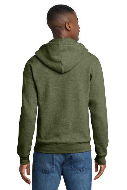 OlvDrabGnH Port & Co Core Fleece Full-Zip Hooded Sweatshirt. PC78ZH plain