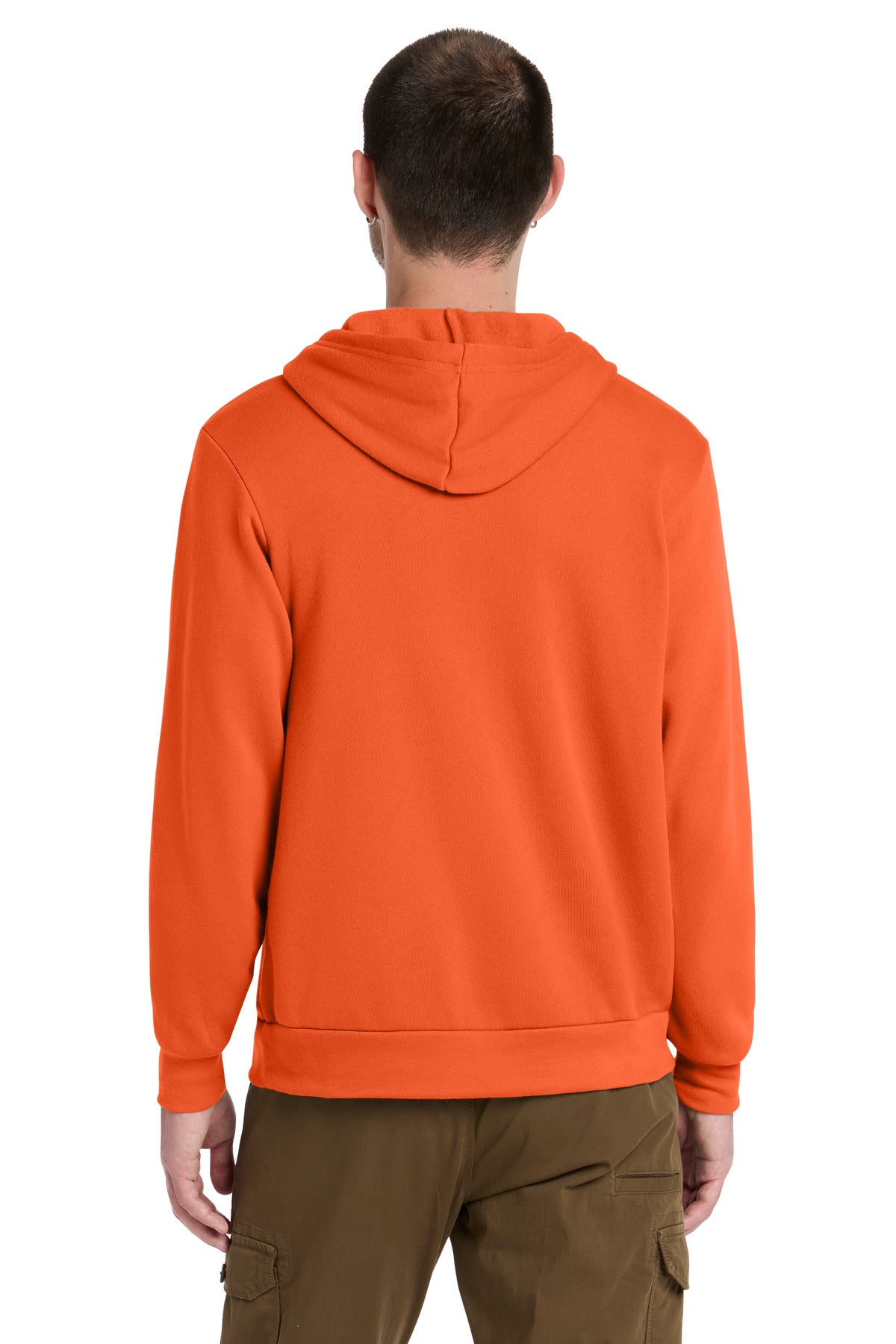 Orange BELLA+CANVAS Unisex Sponge Fleece Pullover Hoodie. BC3719 plain