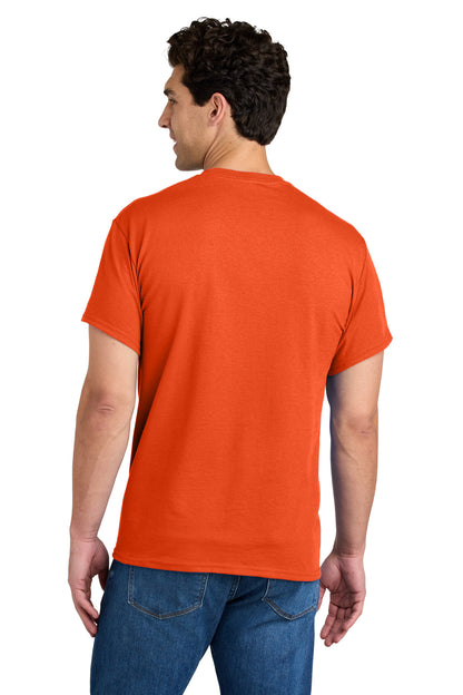 Orange Gildan - DryBlend 50 Cotton/50 Poly Pocket T-Shirt. 8300 plain