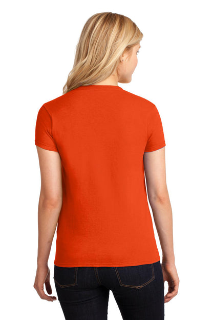 Orange Gildan Women's Heavy Cotton 100% Cotton T-Shirt. 5000L plain