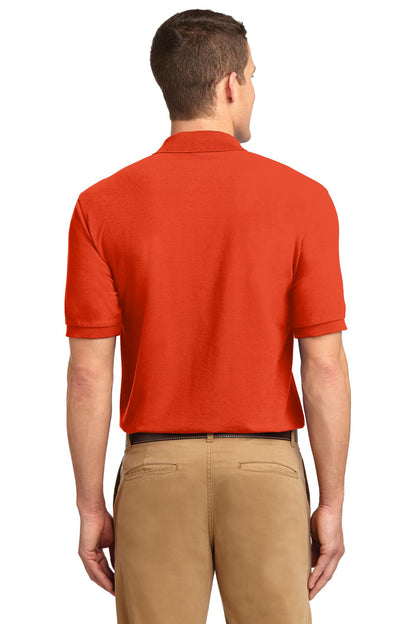 Orange Port Authority Extended Size Silk Touch Polo K500ES plain