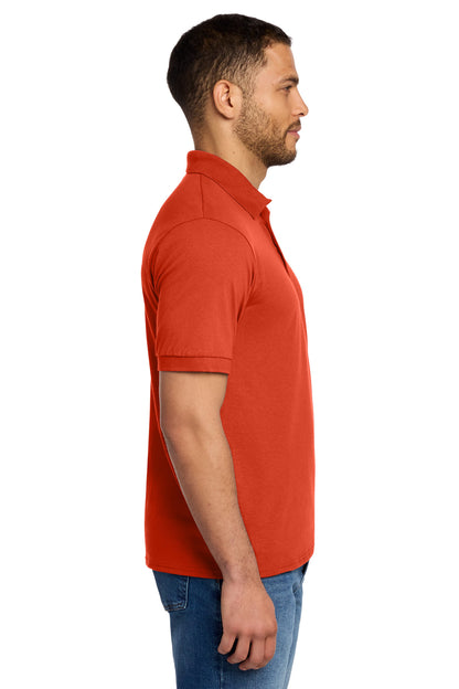 Orange Port & Co Core Blend Jersey Knit Polo. KP55 plain