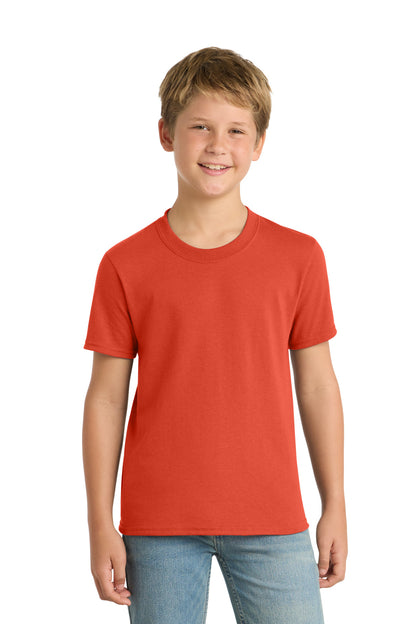 Orange Port & Co Youth Core Blend Tee. PC55Y plain