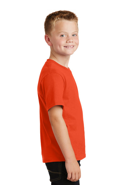 Orange Port & Co Youth Fan Favorite Tee. PC450Y plain