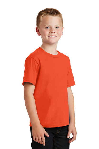 Orange Port & Co Youth Fan Favorite Tee. PC450Y plain