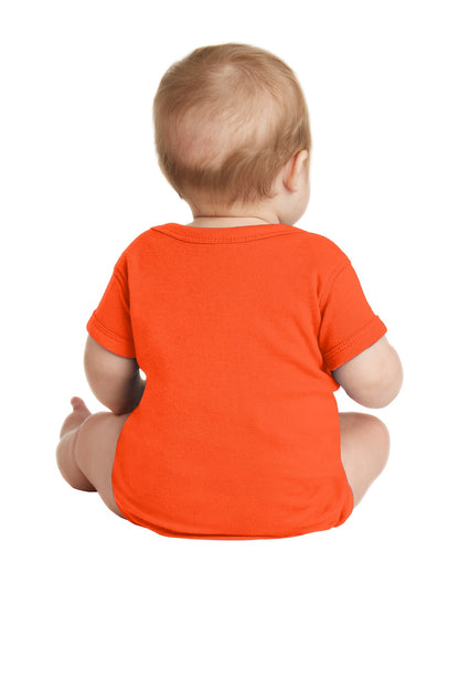 Orange Rabbit Skins Infant Short Sleeve Baby Rib Bodysuit. RS4400 plain