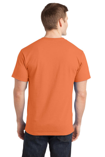 Orange Sherbet Port & Co Ring Spun Cotton Tee. PC150 plain