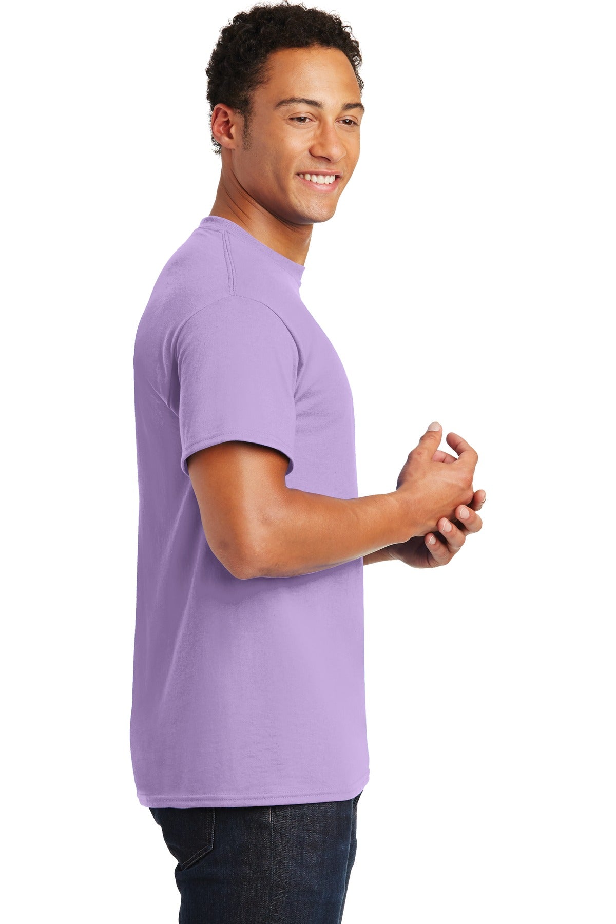 Orchid Gildan DryBlend 50 Cotton/50 Poly T-Shirt. 8000 plain