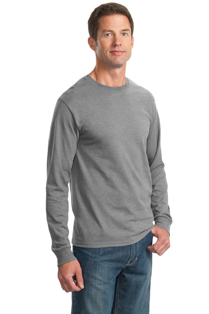 Oxford Jerzees - Dri-Power 50/50 Cotton/Poly Long Sleeve T-Shirt. 29LS plain
