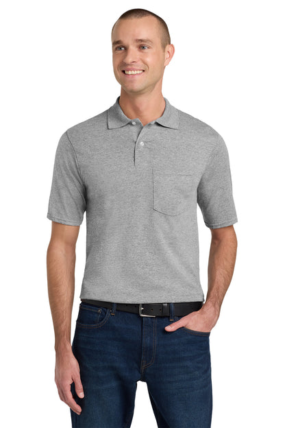 Oxford Jerzees Dri-Power Pocket Sport Shirt. 436MP plain