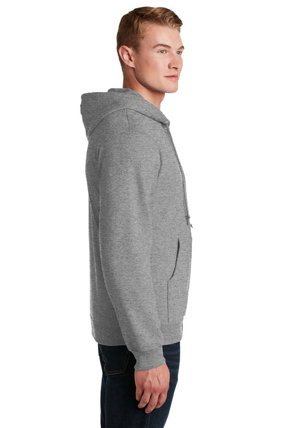 Oxford Jerzees - NuBlend Full-Zip Hooded Sweatshirt. 993M plain
