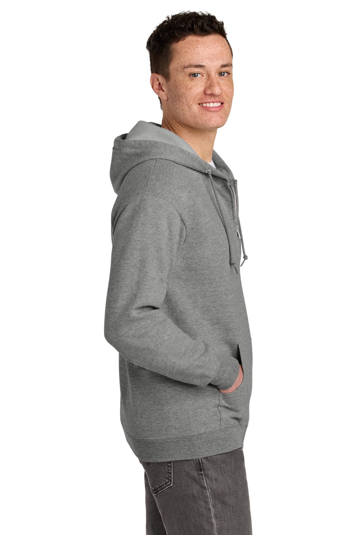 Oxford Jerzees - NuBlend Full-Zip Hooded Sweatshirt. 993M plain