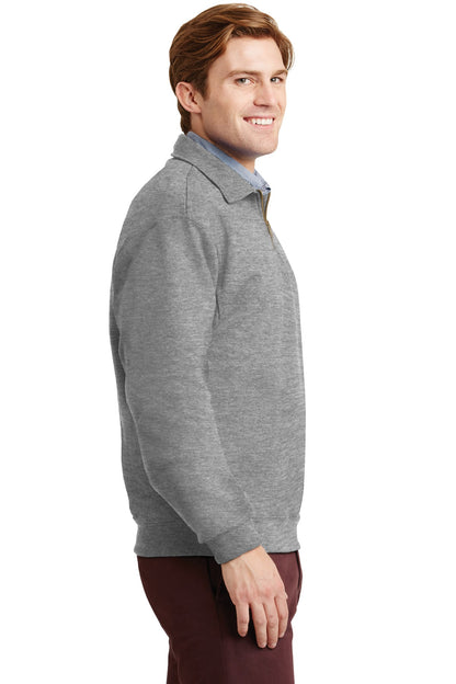 Oxford Jerzees Super Sweats NuBlend - 1/4-Zip Sweatshirt with Cadet Collar. 4528M plain
