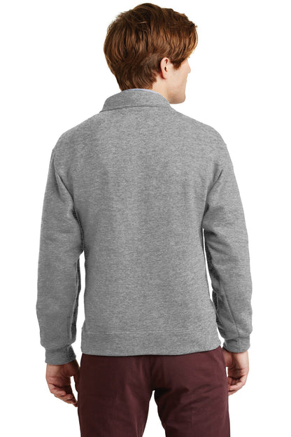 Oxford Jerzees Super Sweats NuBlend - 1/4-Zip Sweatshirt with Cadet Collar. 4528M plain