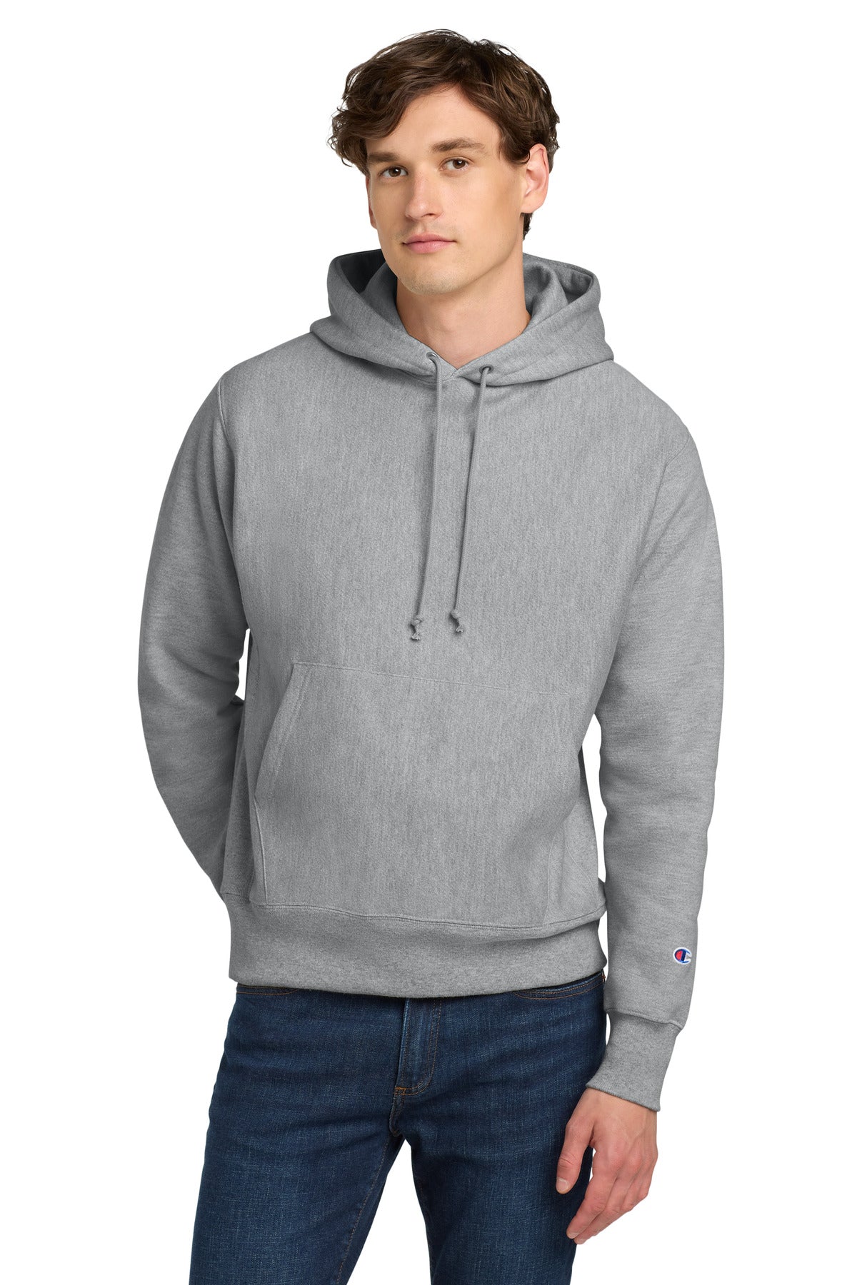 OxfordGrey Champion Reverse Weave Hooded Sweatshirt S101
