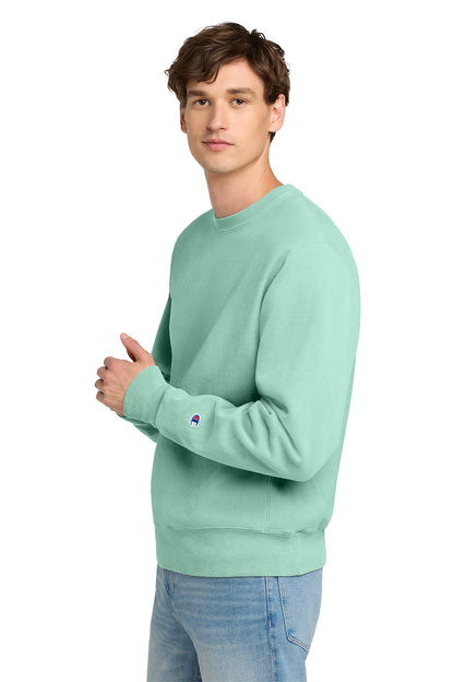 PaleSeafm Champion Reverse Weave Garment-Dyed Crewneck Sweatshirt. GDS149 plain