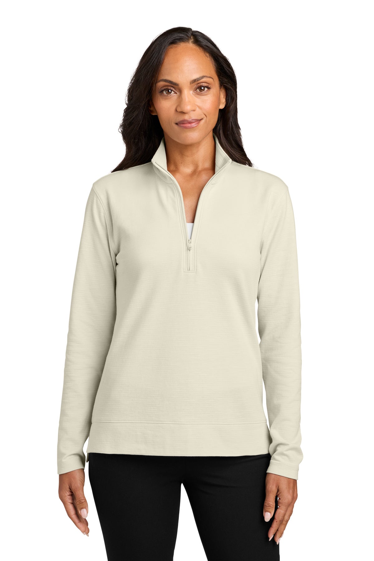 Parchment Port Authority Women's Breakwater 1/4-Zip LK821 plain
