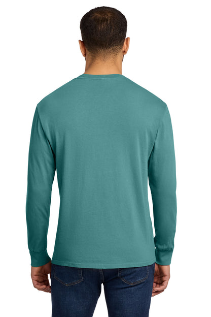 Peacock Port & Co Beach Wash Garment-Dyed Long Sleeve Tee PC099LS plain