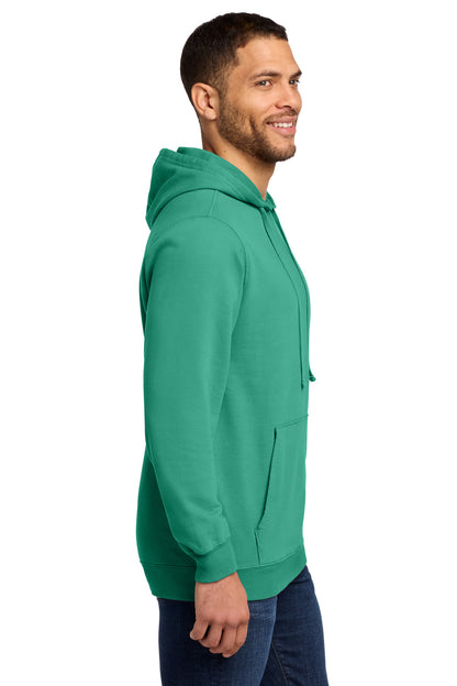 Peacock Port & Co Beach Wash Garment-Dyed Pullover Hooded Sweatshirt. PC098H plain