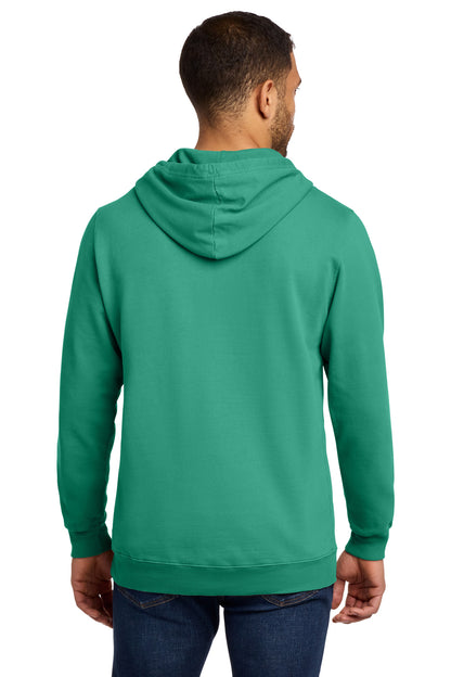 Peacock Port & Co Beach Wash Garment-Dyed Pullover Hooded Sweatshirt. PC098H plain