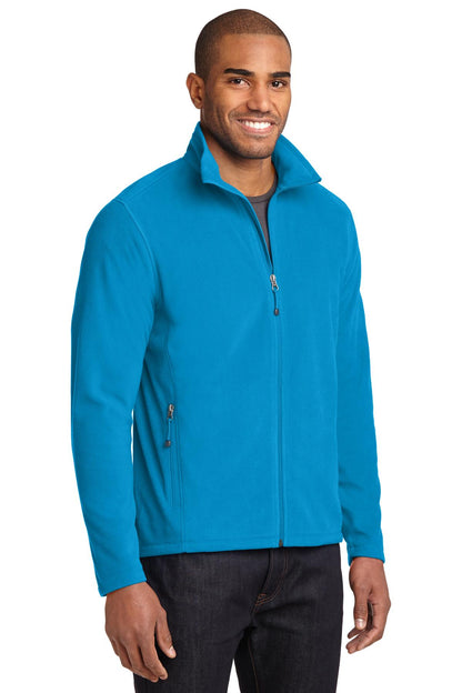 Peak Blue Eddie Bauer Full-Zip Microfleece Jacket. EB224 plain