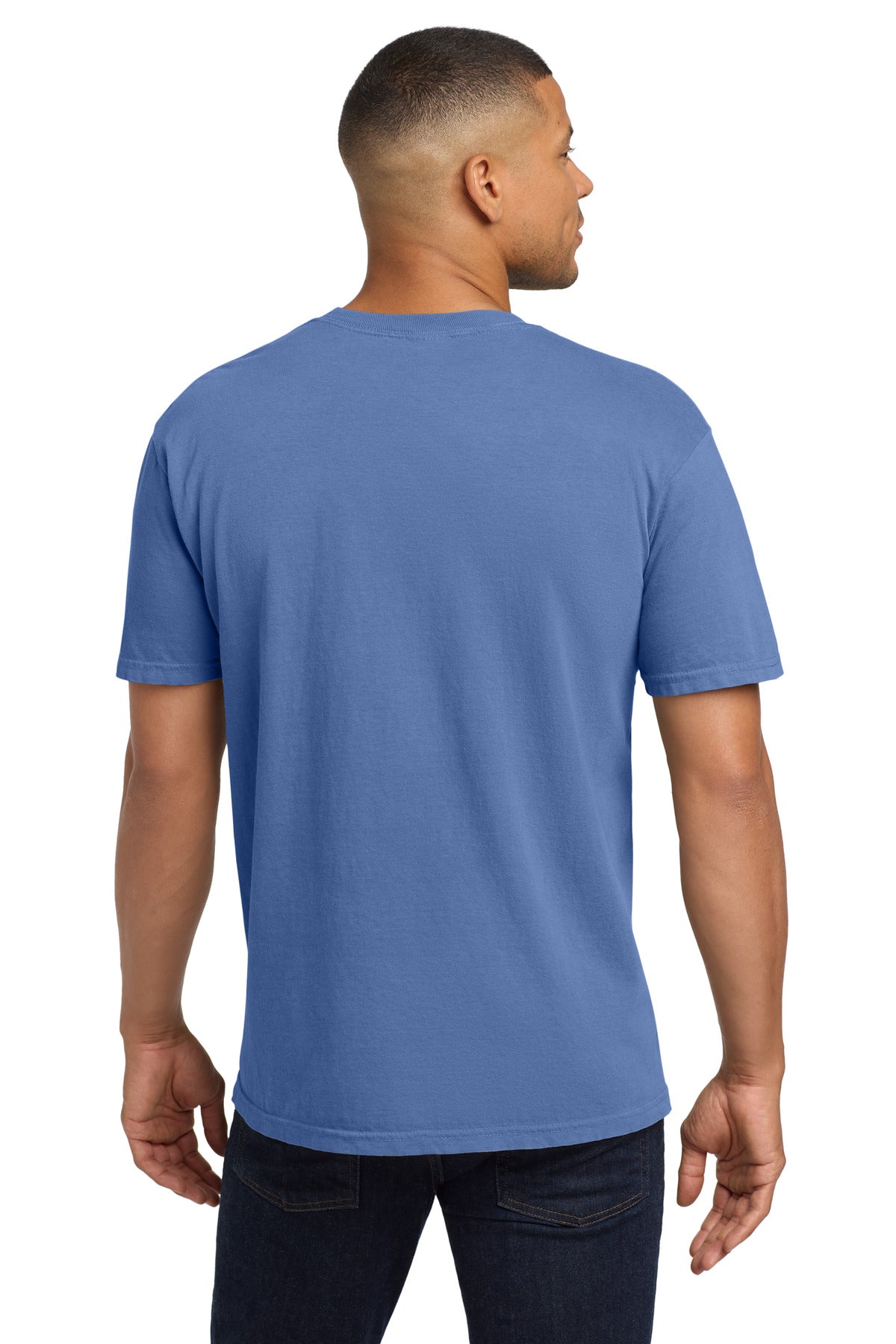 Periwinkle COMFORT COLORS Heavyweight Ring Spun Pocket Tee. 6030 plain