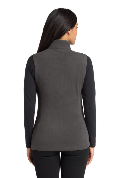 Pewter Port Authority Women's Accord Microfleece Vest L152 plain