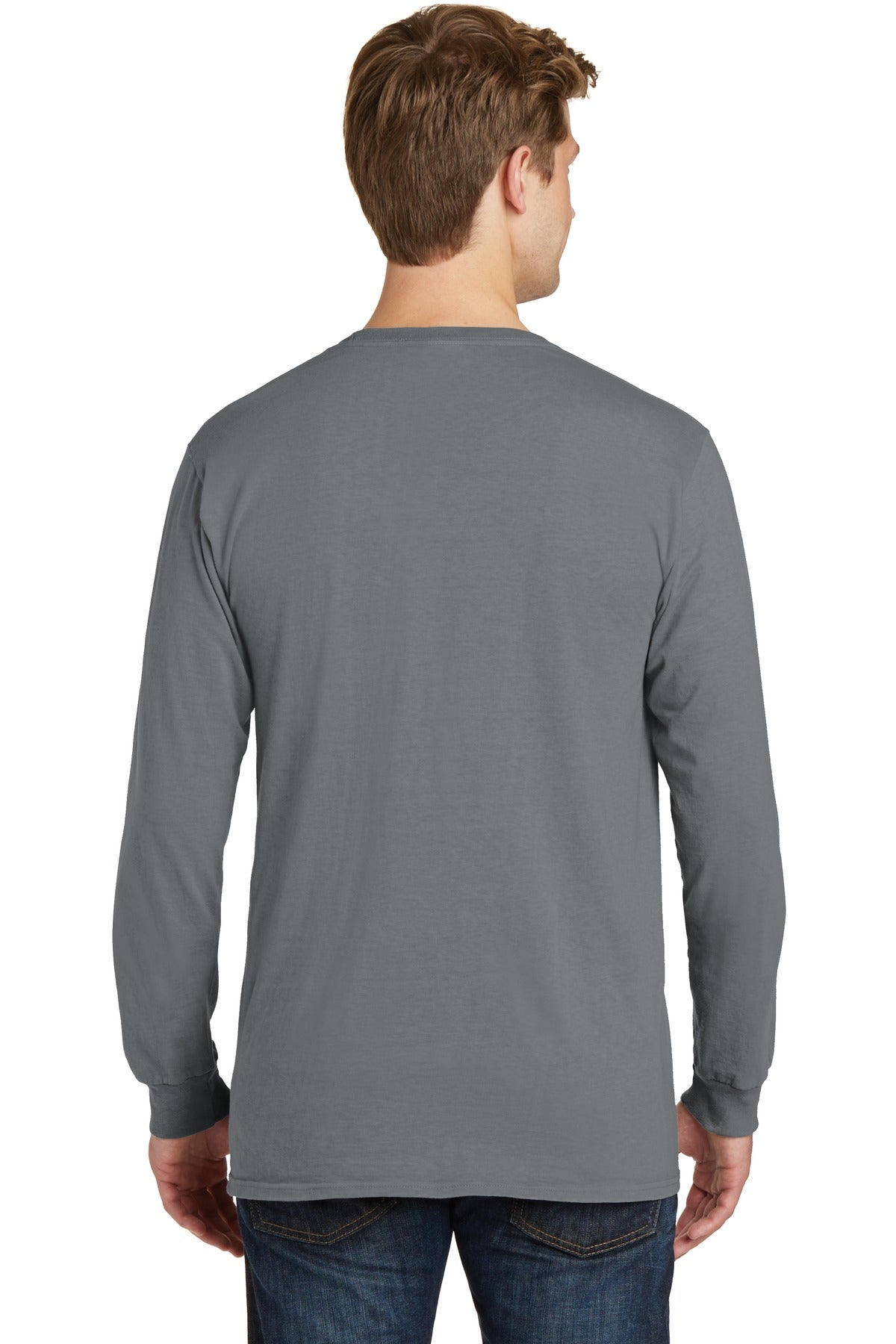 Pewter Port & Co Beach Wash Garment-Dyed Long Sleeve Tee PC099LS plain