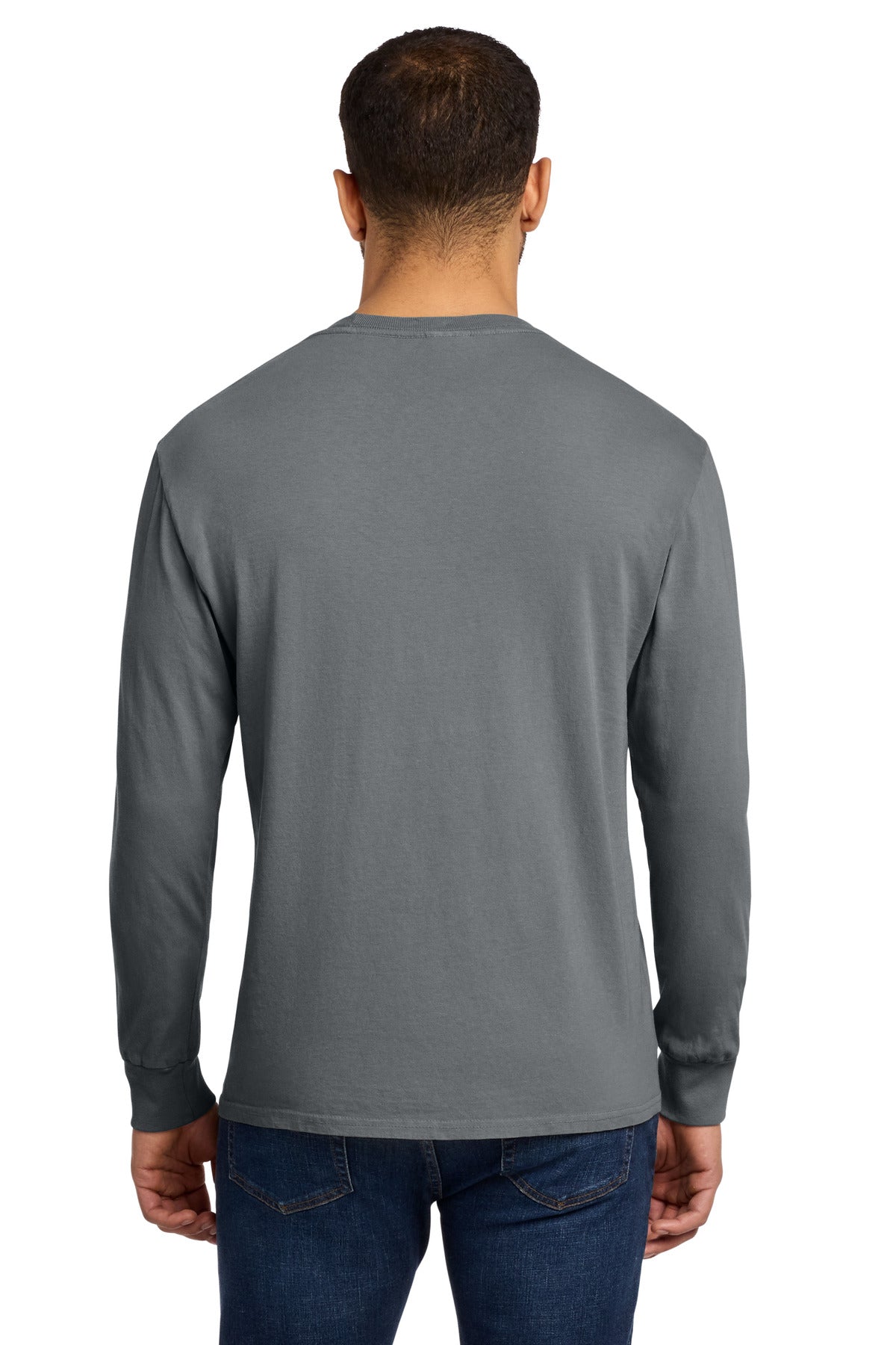 Pewter Port & Co Beach Wash Garment-Dyed Long Sleeve Tee PC099LS plain
