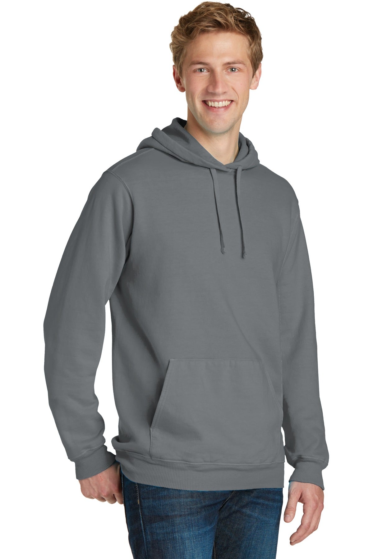 Pewter Port & Co Beach Wash Garment-Dyed Pullover Hooded Sweatshirt. PC098H plain