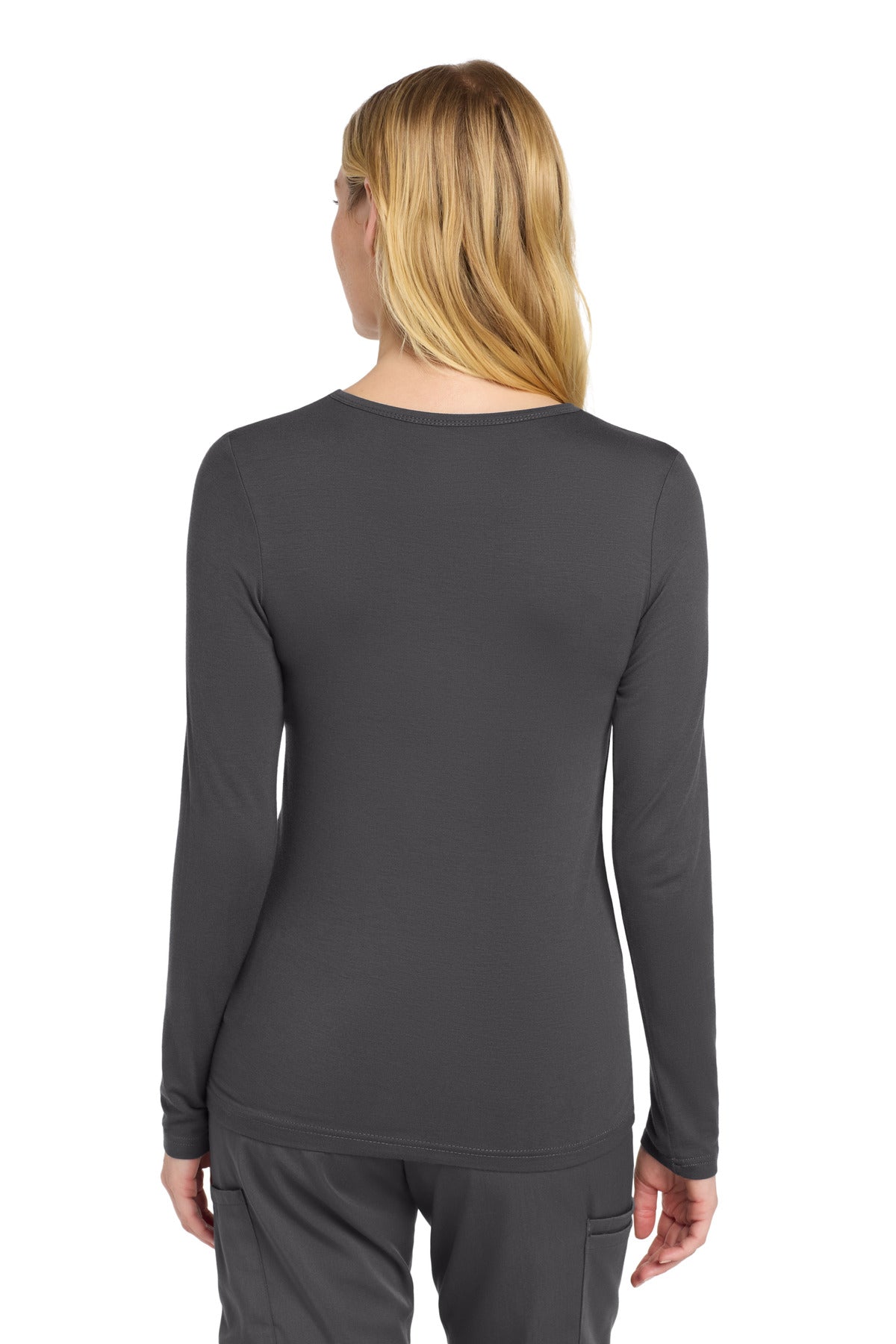 Pewter Wink Women's Long Sleeve Layer Tee WW4029 plain
