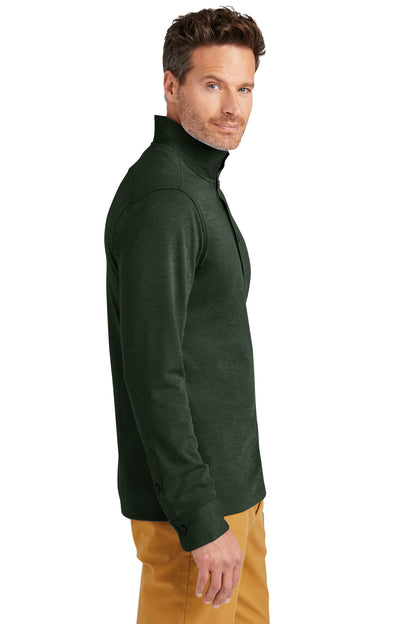 PineHthr Brooks Brothers Mid-Layer Stretch 1/2-Button BB18202 plain
