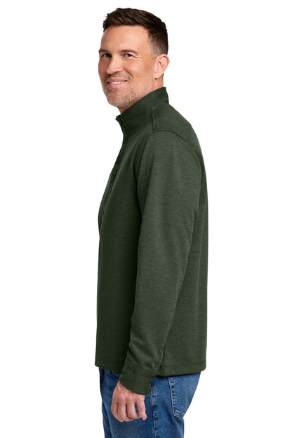PineHthr Brooks Brothers Mid-Layer Stretch 1/2-Button BB18202 plain