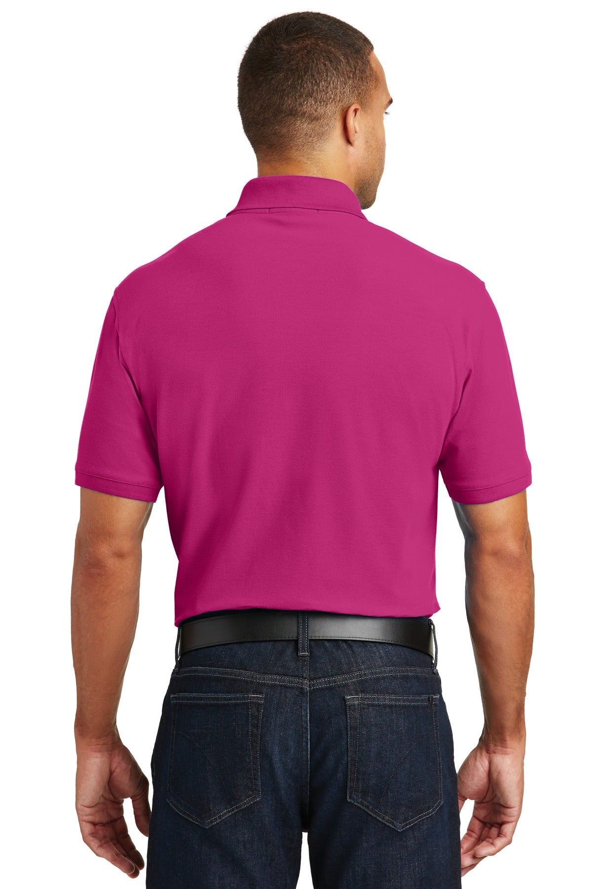 Pink Azalea Port Authority Core Classic Pique Polo. K100 plain