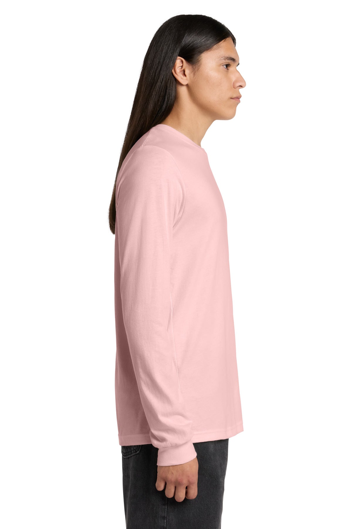 Pink BELLA+CANVAS Unisex Jersey Long Sleeve Tee. BC3501 plain