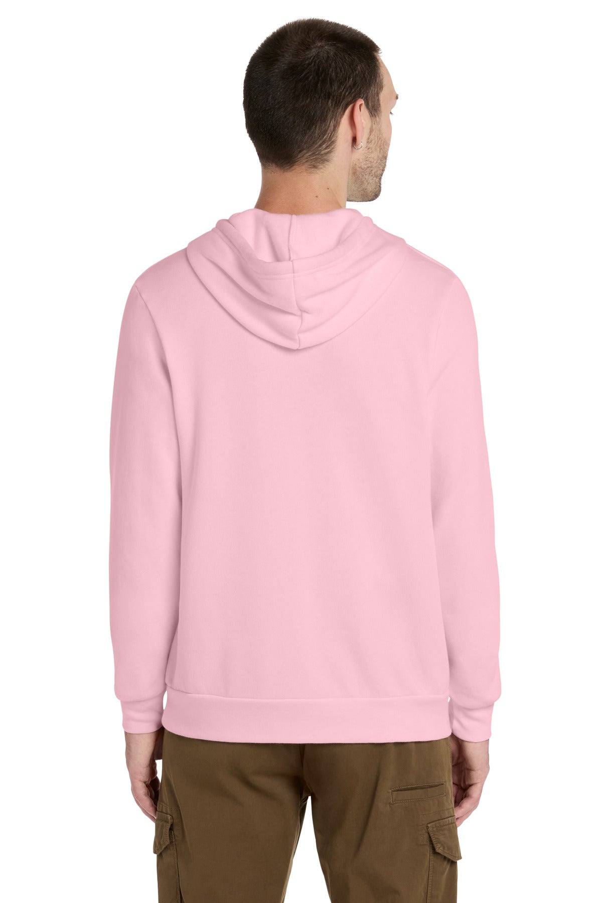 Pink BELLA+CANVAS Unisex Sponge Fleece Pullover Hoodie. BC3719 plain