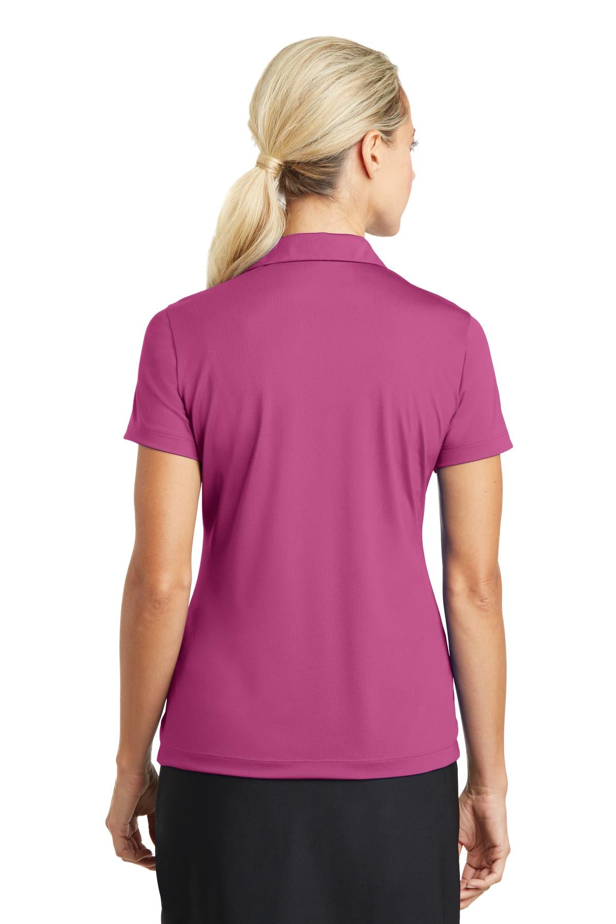 Pink Fire Nike Women's Dri-FIT Vertical Mesh Polo. 637165 plain