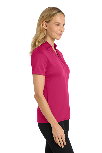 Pink Raspberry Port Authority Women's Silk Touch Performance Polo. L540 plain