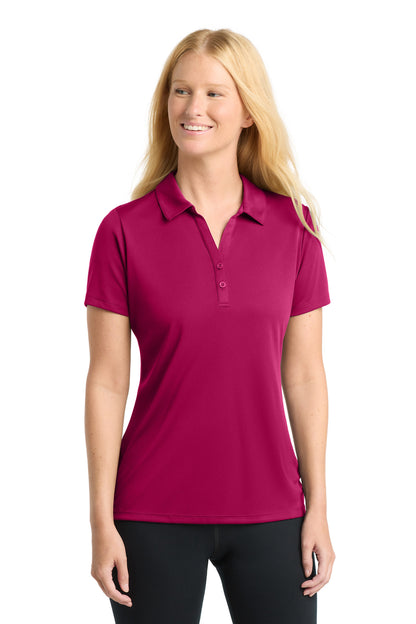 Pink Raspberry Sport-Tek Women's PosiCharge Competitor Polo. LST550 plain