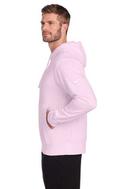 PinkFoam Nike Club Fleece Sleeve Swoosh Pullover Hoodie NKDR1499