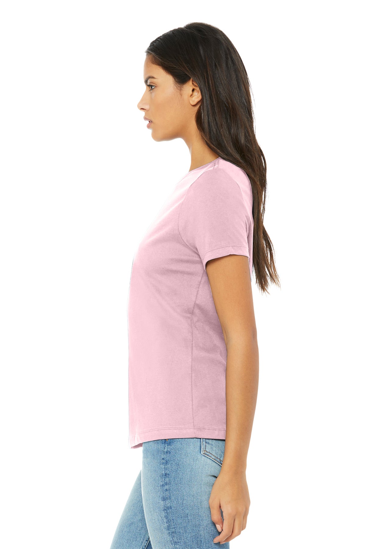 PinkTB BELLA+CANVAS Women's Relaxed Triblend Tee BC6413 plain